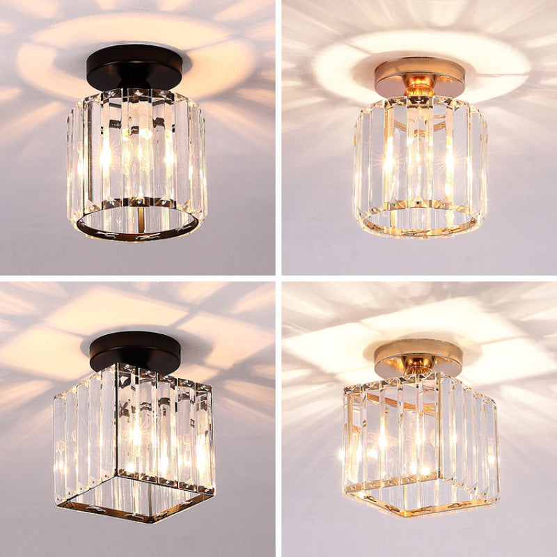 Stonel Modern Metal/Crystal Ceiling Light, 3 Colors