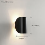 Adjustable Half Shade Wall Sconce Articulating Arm LED Reading Bedroom Home Office — 3 Finishes
