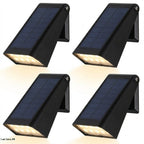 Solar Down Light Wall Sconce Waterproof Black Modern LED Outdoor — Sets of 2 to 10