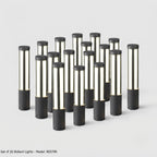 Residential Bollard Lights Modern Cylindrical LED Landscape Pathway Driveway — 31 to 47 Inch Sets