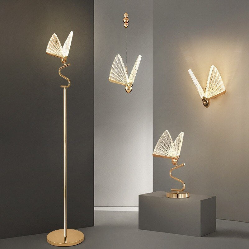 Modern Butterfly Chandelier Table & Floor Lamp, 4 Styles
