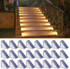 Solar Pathway Lights Warm White 2700K IP67 Stainless Steel Outdoor Garden — 6, 12 & 24-Pack
