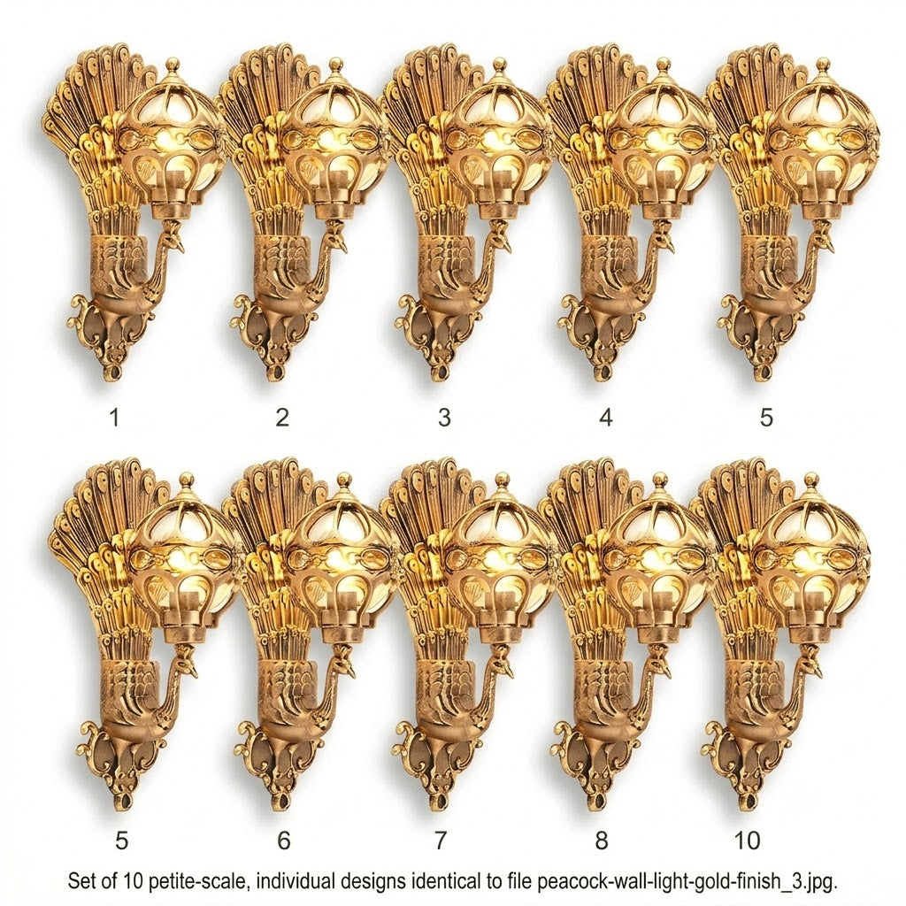 Peacock Outdoor Wall Light Retro European Aluminum Waterproof Hardwired — Black Bronze Sets