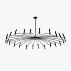 Arisha Modern Blown Linear Metal Multi-heads Chandelier