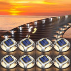 Solar Driveway Marker Lights IP68 Warm White LED Flush Mount Outdoor — 8, 12 & 20-Pack