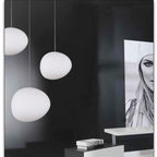Elun Sleek Minimalist Floating Egg-shaped Glass Pendant Light