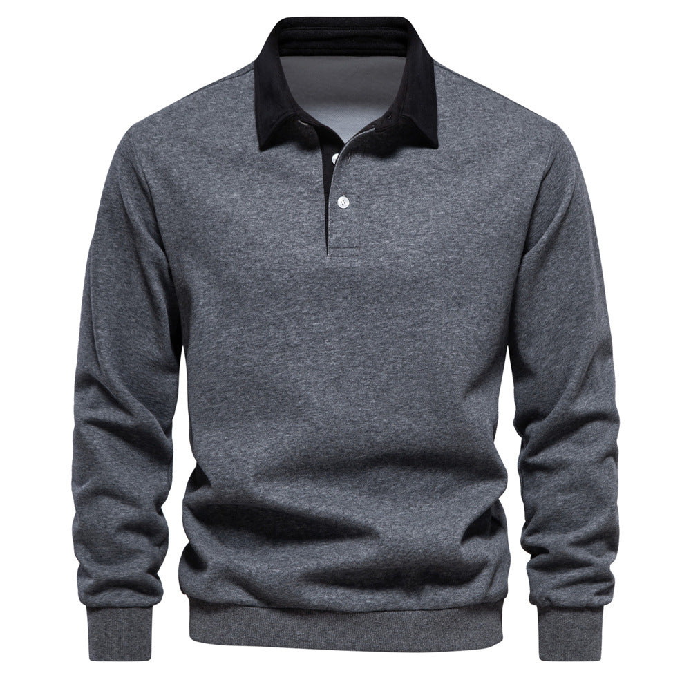 Amazirhub | Men’s Long Sleeve Polo Sweatshirt