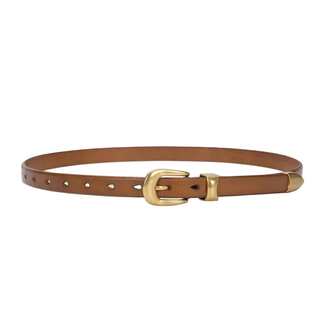 Leather Belt – Women’s Full Grain Cowhide Slim Waist Belt