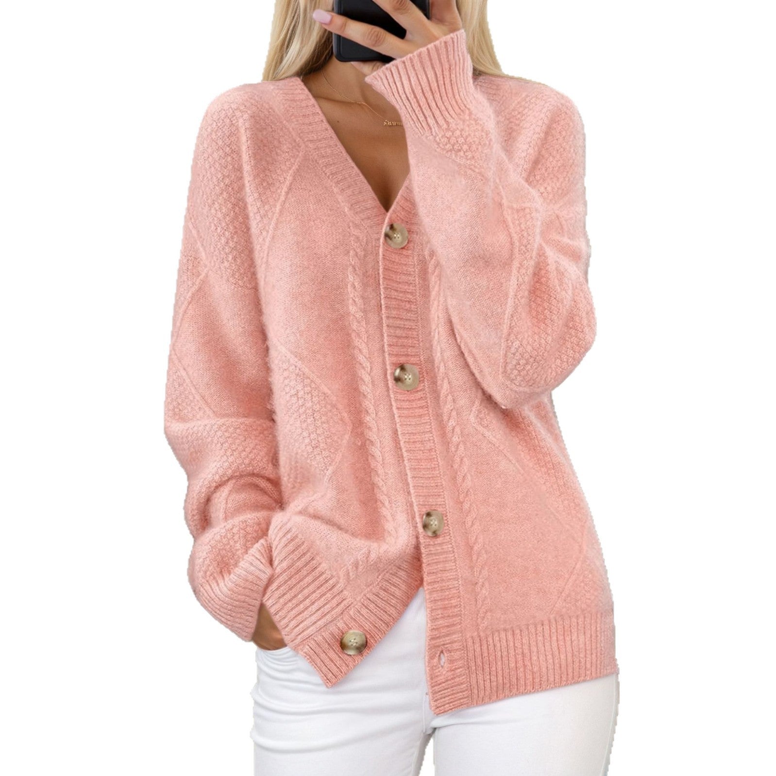 Arlisse | Elegant Long Sleeve V-Neck Cardigan for Women