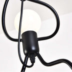 Miro Retro Modern Iron Man Pendant Light, Black