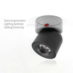 Kilo Spotlight Modern LED Flush Mount Ceiling Light, Black/White