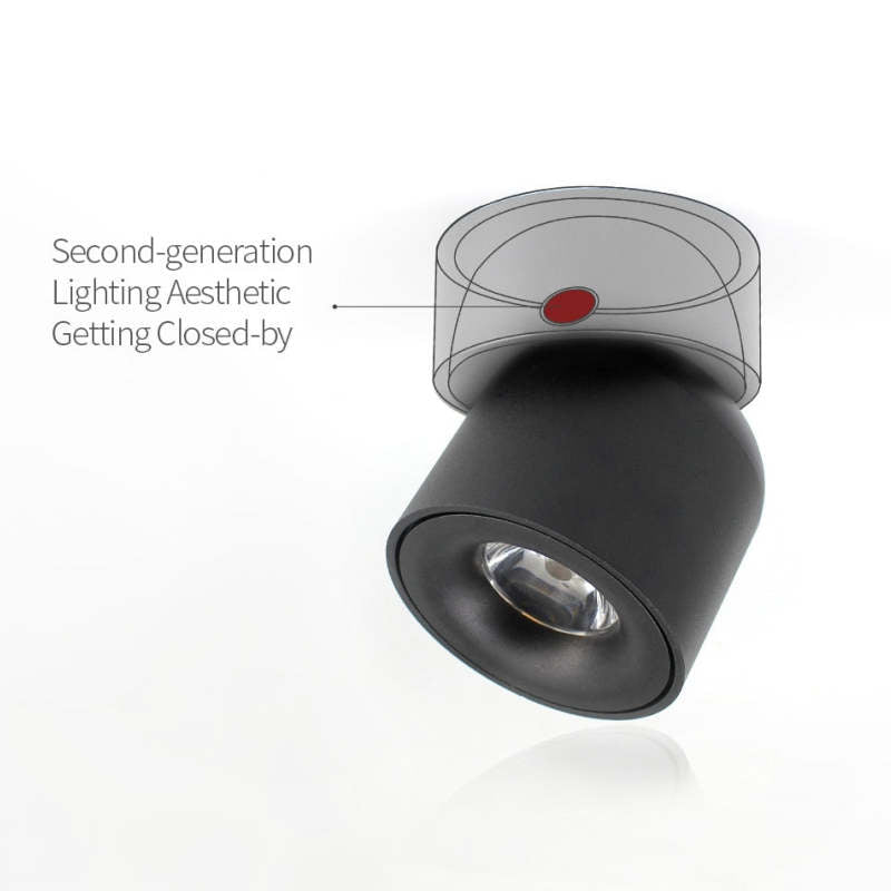 Kilo Spotlight Modern LED Flush Mount Ceiling Light, Black/White