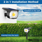 Solar landscape spotlights adjustable IP67 outdoor garden warm white RGB — RGB color modes detail