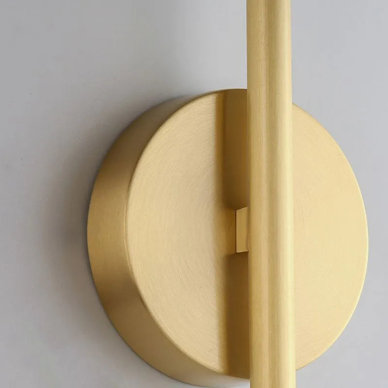 Fauro Modern Linear Metal & Silica Gel Wall-Mounted Lamps, Gold