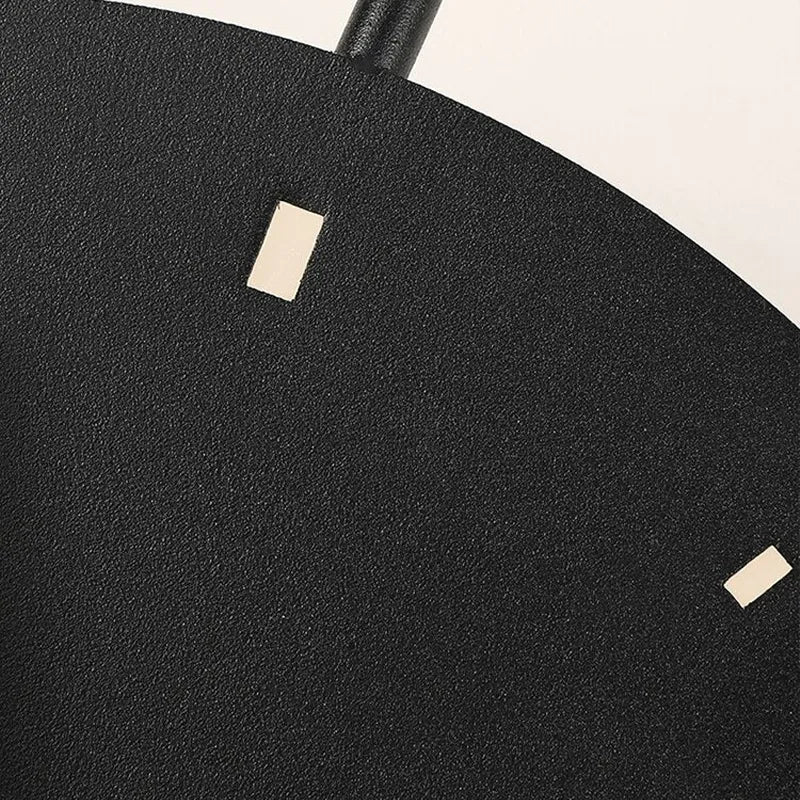Glint Modern Round Wall Clock Lamp – Gold & Black