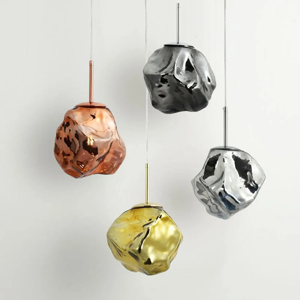 Lava Glass Pendant Light, 4 Colour