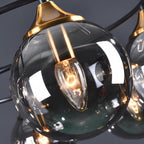 Valentina Nordic Bubble Glass Ceiling Light, Gray/Amber