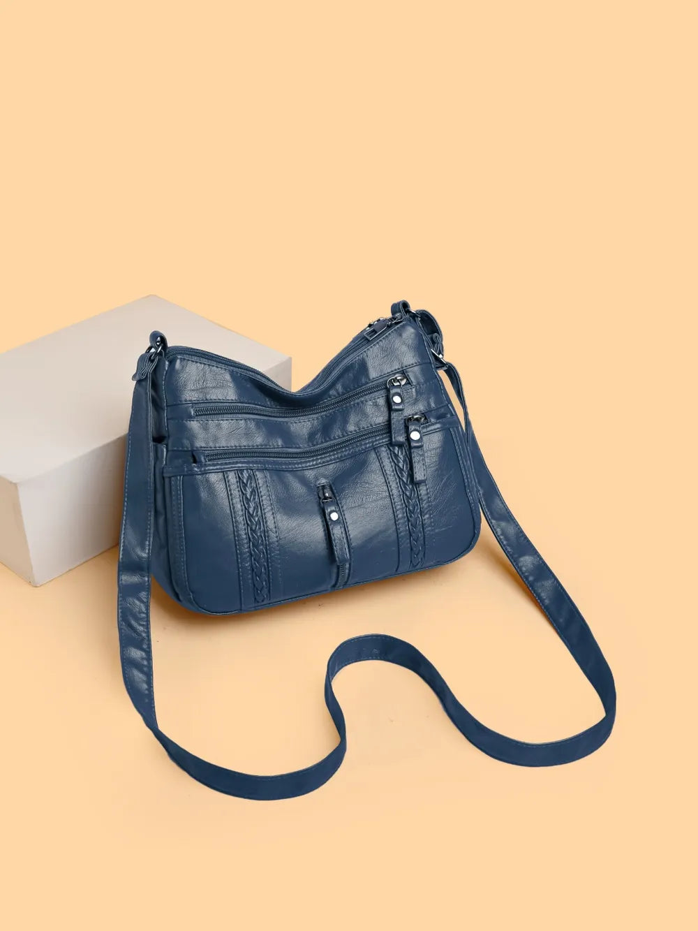 Sac porté épaule en cuir à bandoulière réglable