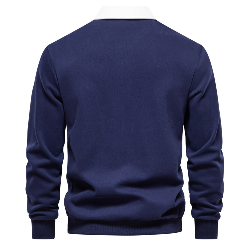 Amazirhub | Men’s Long Sleeve Polo Sweatshirt
