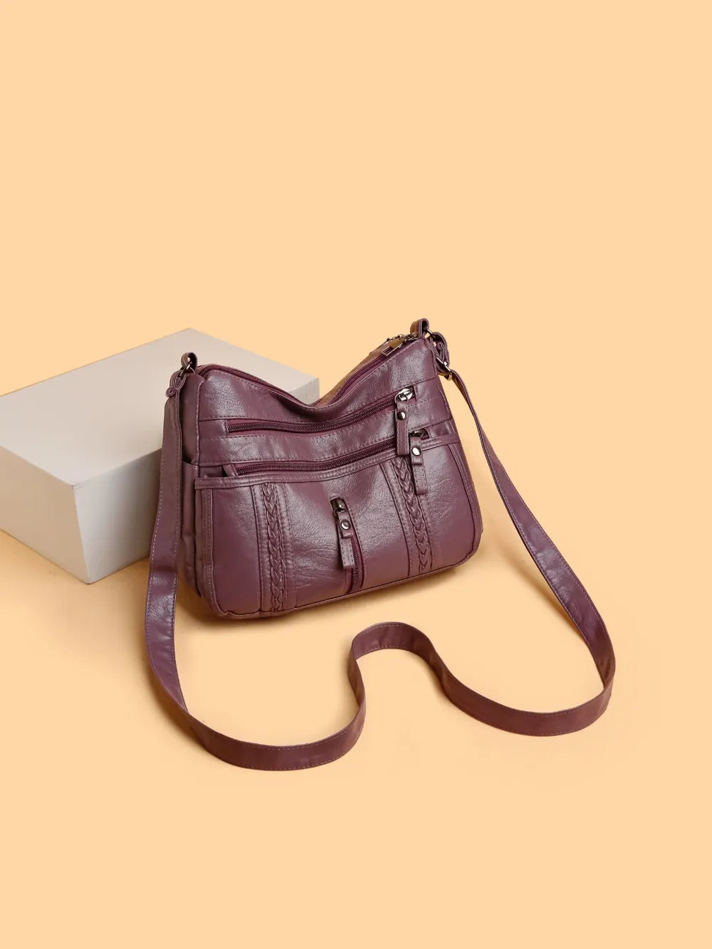 Sac porté épaule en cuir à bandoulière réglable