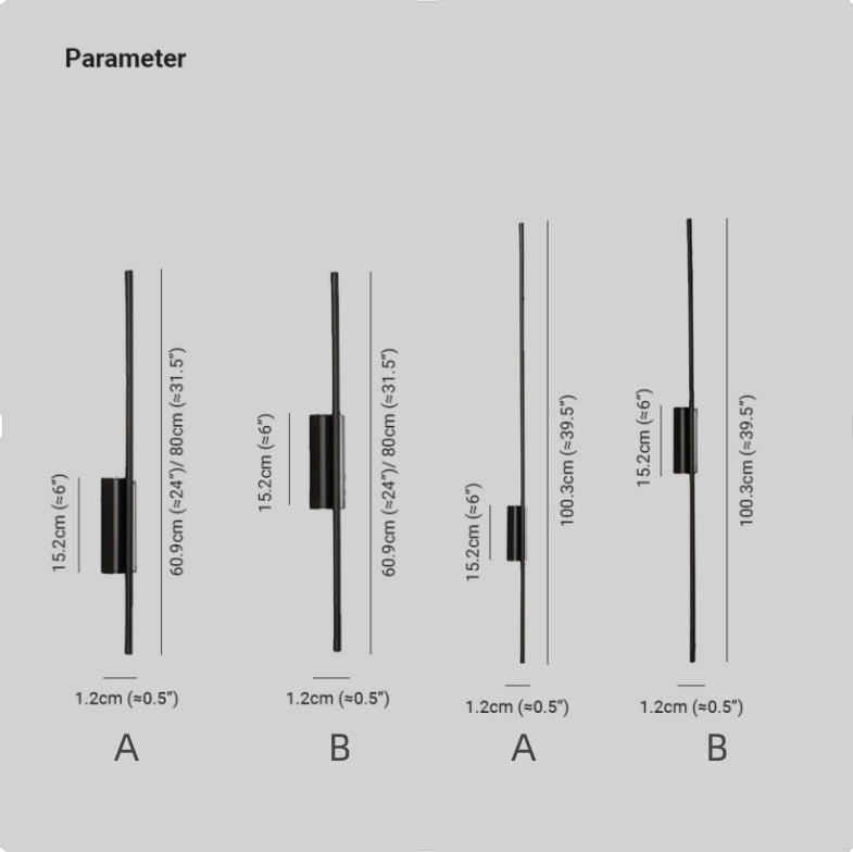Arisha Modern Linear Metal Wall Lamp for Bedroom, Black & Brass