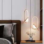 Bird-Shaped Nordic Pendant Light Sculptural LED Bedroom Living Room — Circle Oval