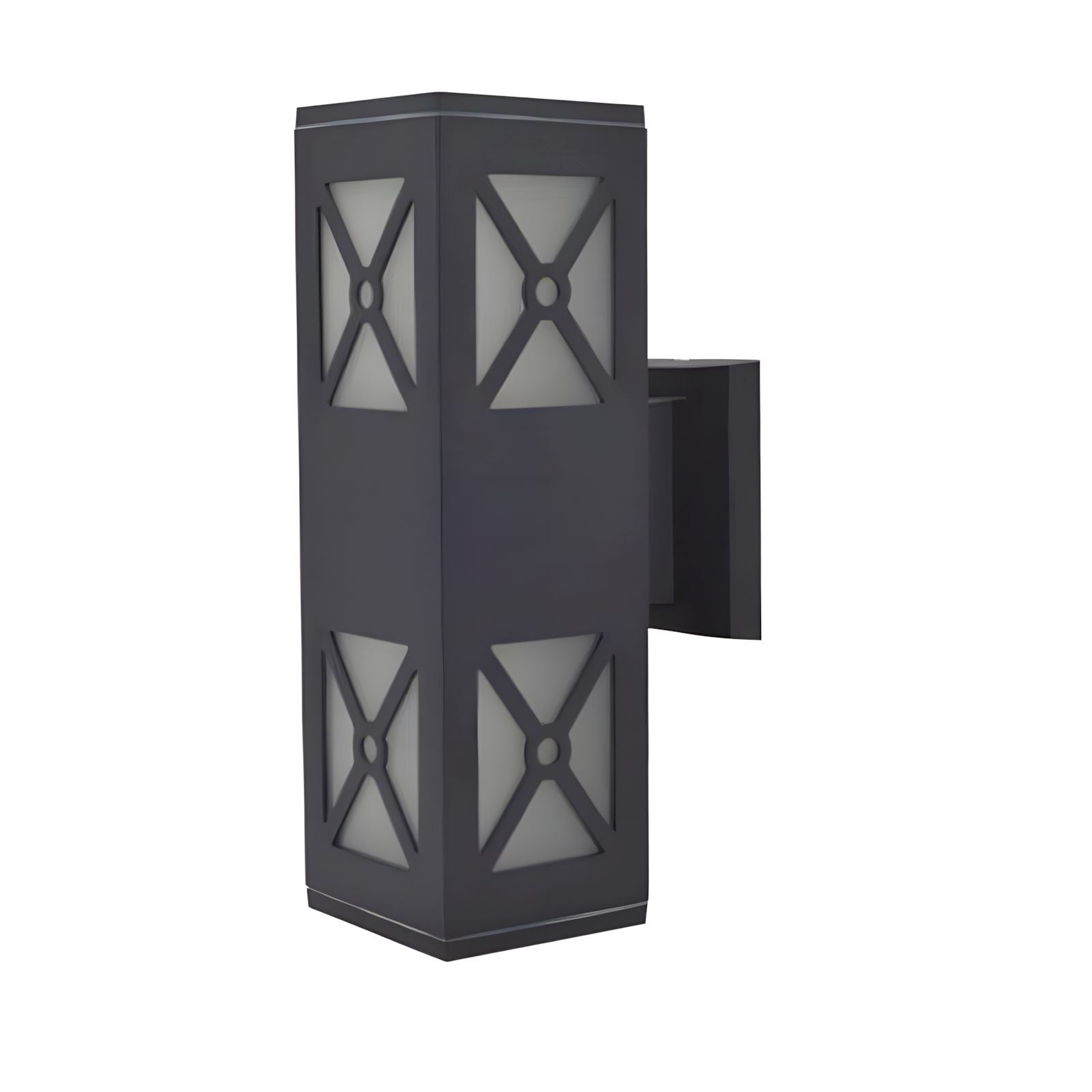 Dual Head Outdoor Wall Light Modern LED Glass Metal IP54 Porch Entrance