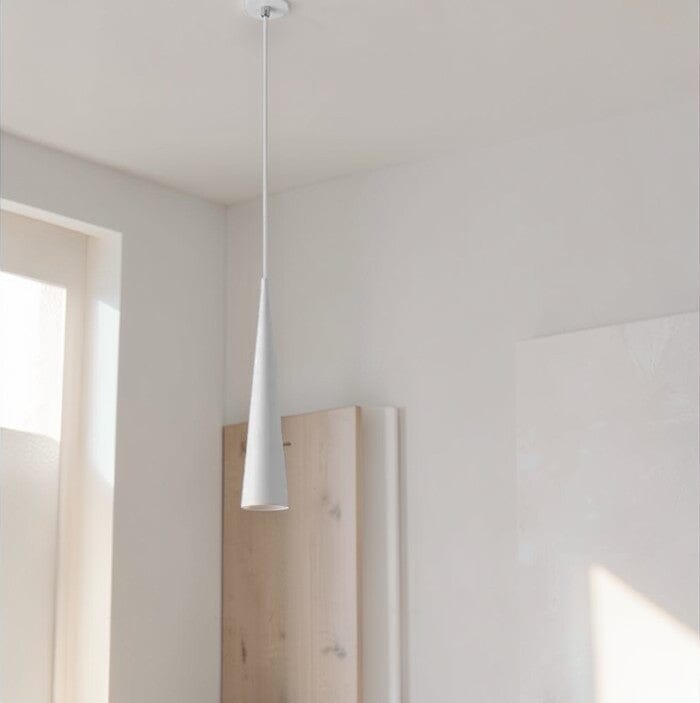 Cylindrical LED Pendant Light Slim Stainless Steel Downlight Dining Room Bedroom — Black White