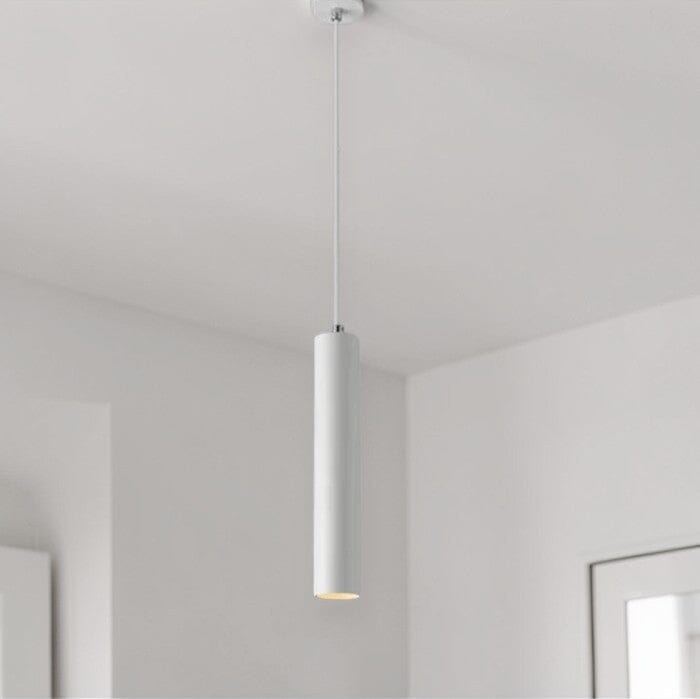 Cylindrical LED Pendant Light Slim Stainless Steel Downlight Dining Room Bedroom — Black White