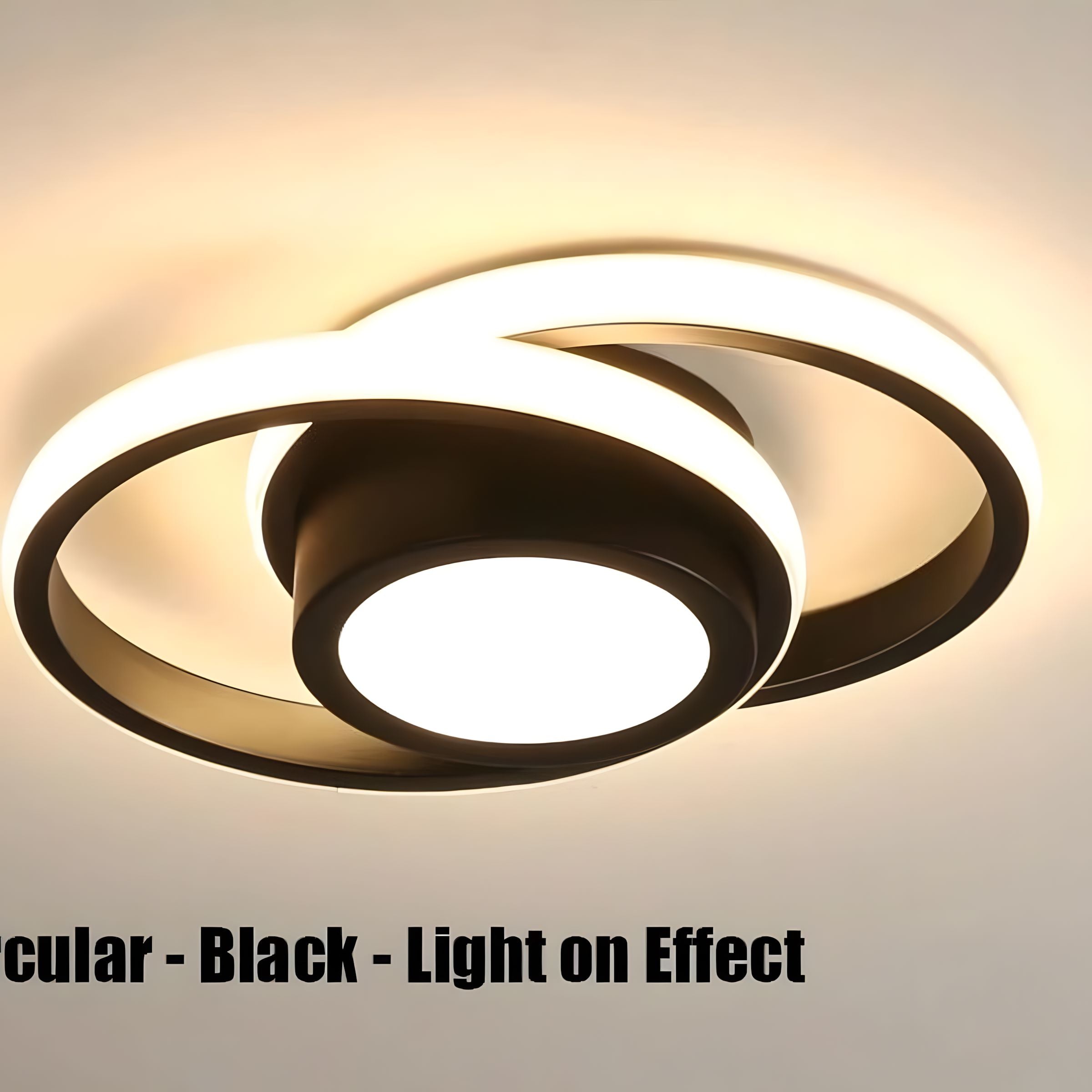 Modern LED Ceiling Light Iron Dimmable Bedroom Corridor Kitchen — Style A B C Warm Cold Tricolor