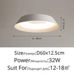 Nordic LED Chandelier Minimalist Dimmable Bedroom Dining Room — Pendant & Ceiling Mount 60cm