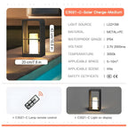 Solar Garden Post Lamp Nordic Style Outdoor Waterproof Remote — 28cm 43cm 73cm