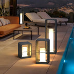 Solar Garden Post Lamp Nordic Style Outdoor Waterproof Remote — 28cm 43cm 73cm