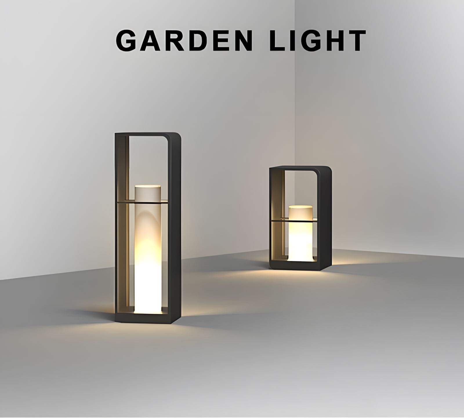 Solar Garden Post Lamp Nordic Style Outdoor Waterproof Remote — 28cm 43cm 73cm