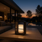 Solar garden post lamp Nordic style outdoor waterproof remote — 28cm 43cm 73cm