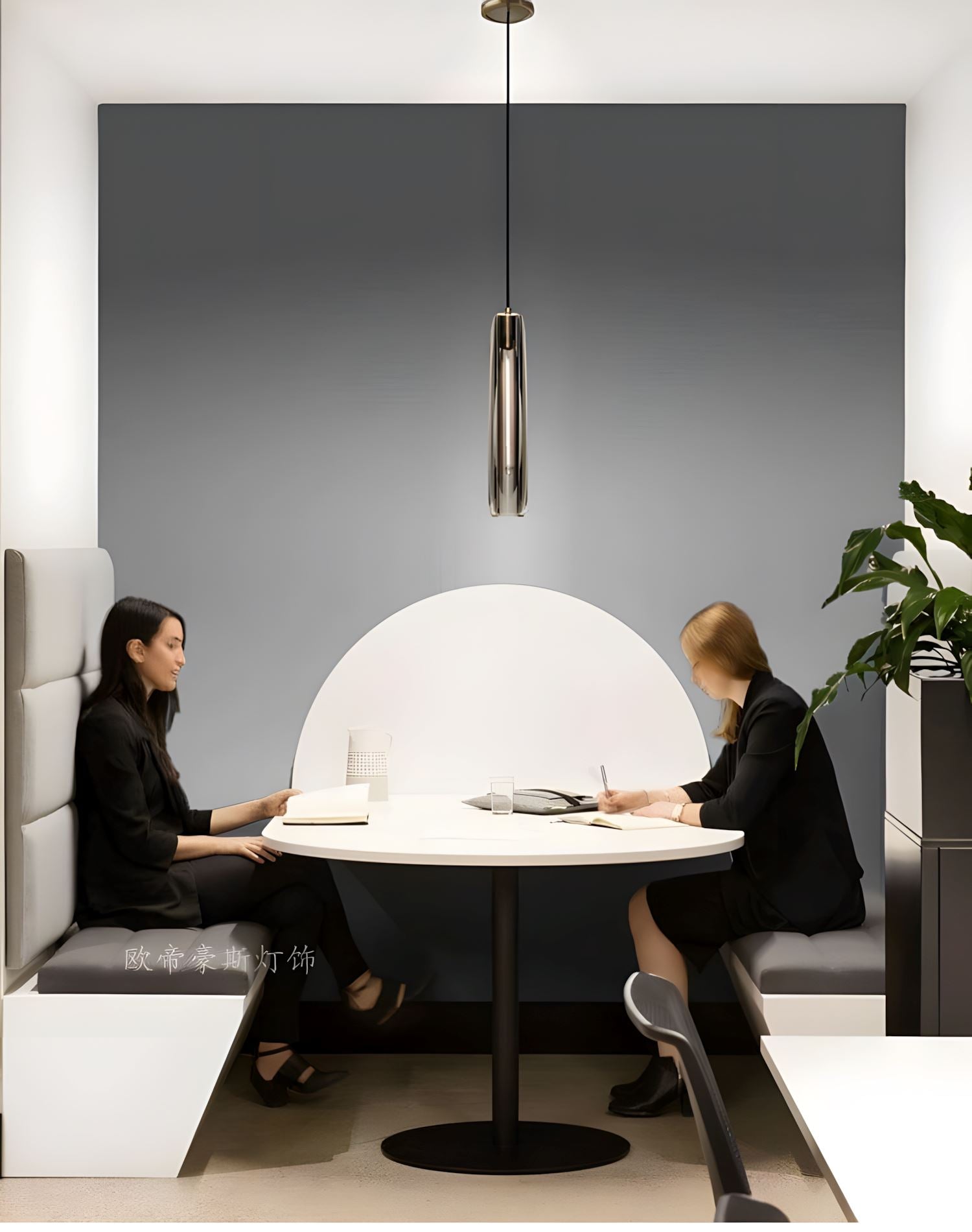 Alleva K9 Crystal Glass Pendant Light Post-Modern Bedroom Dining Room — Smoke Clear Warm Cool