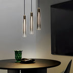 Alleva K9 Crystal Glass Pendant Light Post-Modern Bedroom Dining Room — Smoke Clear Warm Cool