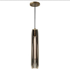 Alleva K9 Crystal Glass Pendant Light Post-Modern Bedroom Dining Room — Smoke Clear Warm Cool
