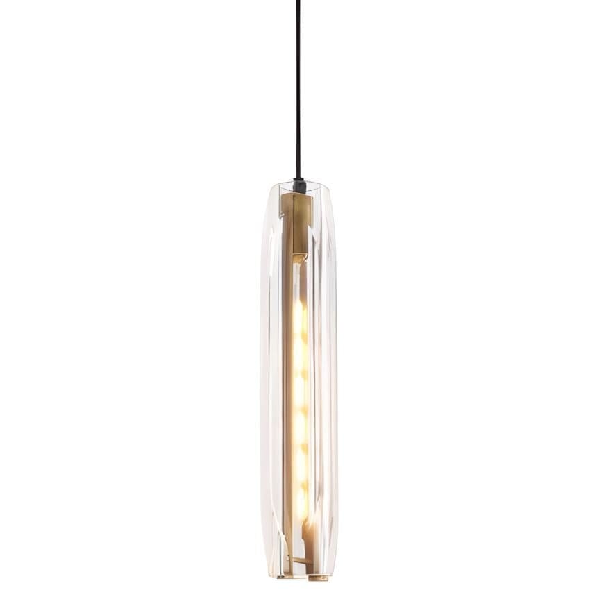 Alleva K9 Crystal Glass Pendant Light Post-Modern Bedroom Dining Room — Smoke Clear Warm Cool
