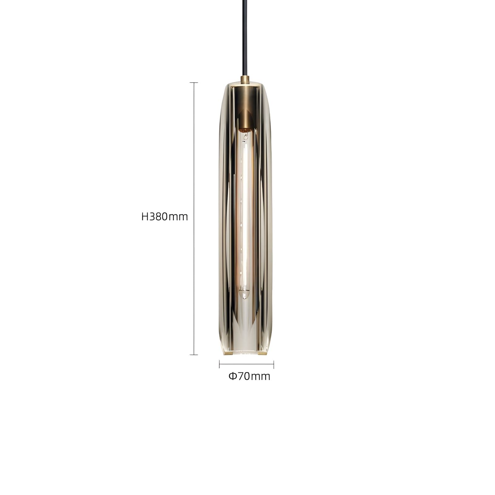 Alleva K9 Crystal Glass Pendant Light Post-Modern Bedroom Dining Room — Smoke Clear Warm Cool
