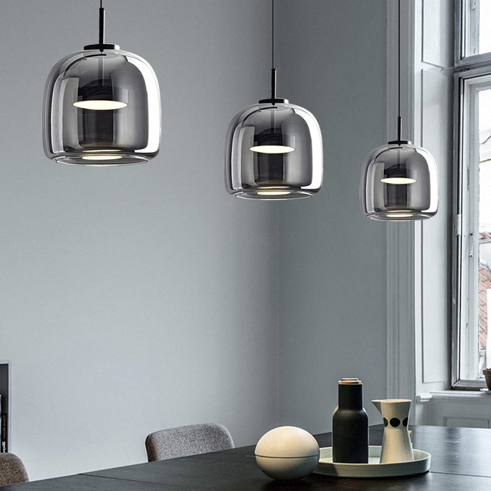 June Morden Glass Pendant Light Clear/Smoky/Amber