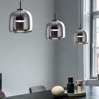 June Morden Glass Pendant Light Clear/Smoky/Amber