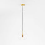 June Glass Globe Pendant Light Clear &Amber