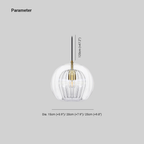 June Glass Globe Pendant Light Clear &Amber