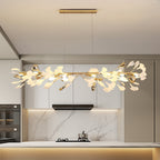 Olivia  Modern Art Deco Metal & Ceramic Chandelier, Gold