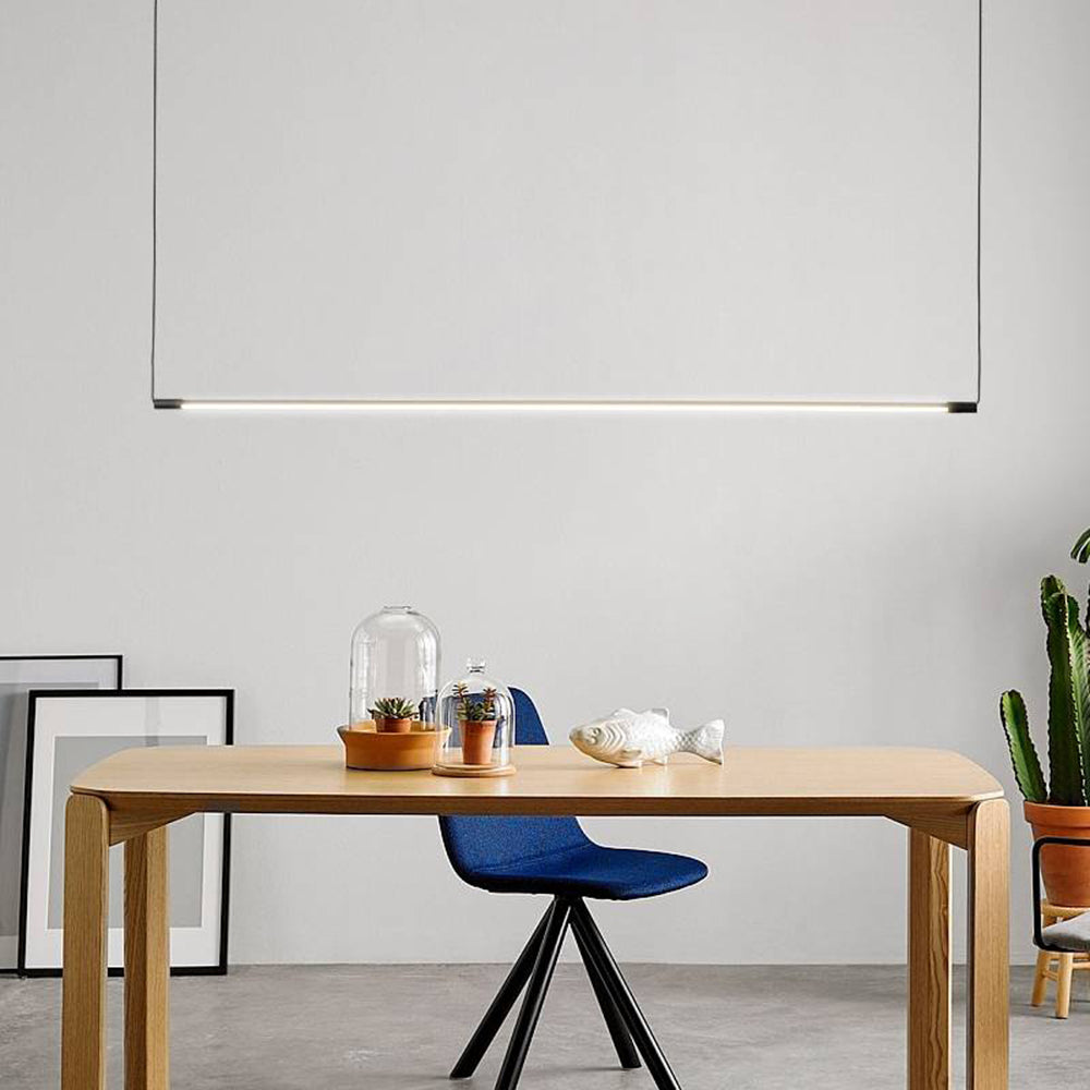Zynar Minimalist Linear Pendant Light, Black