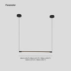Zynar Minimalist Linear Pendant Light, Black