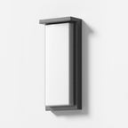 Ray Modern Minimalist Black Rectangular Metal Outdoor Wall Lamp