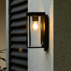 Ray Modern Rectangular Solar-Powered Waterproof Glass Outdoor Wall Light
