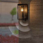 Ray Modern Rectangular Solar-Powered Waterproof Glass Outdoor Wall Light